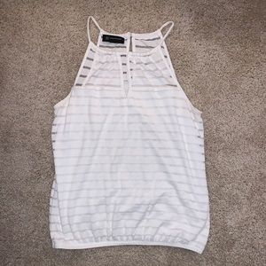 INC Sleeveless Top, White, Small